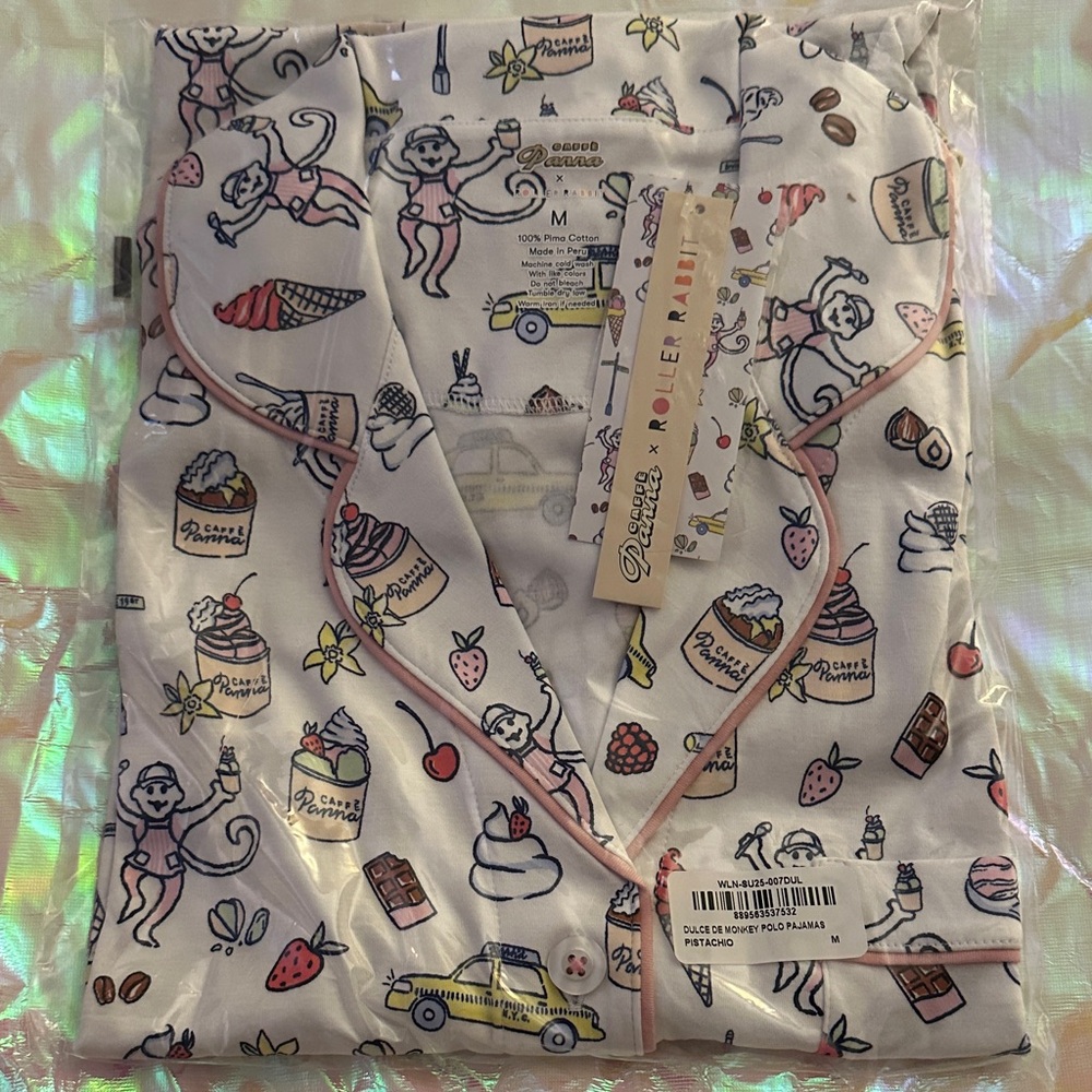 Roller Rabbit Dulce De Monkey Pajama Set